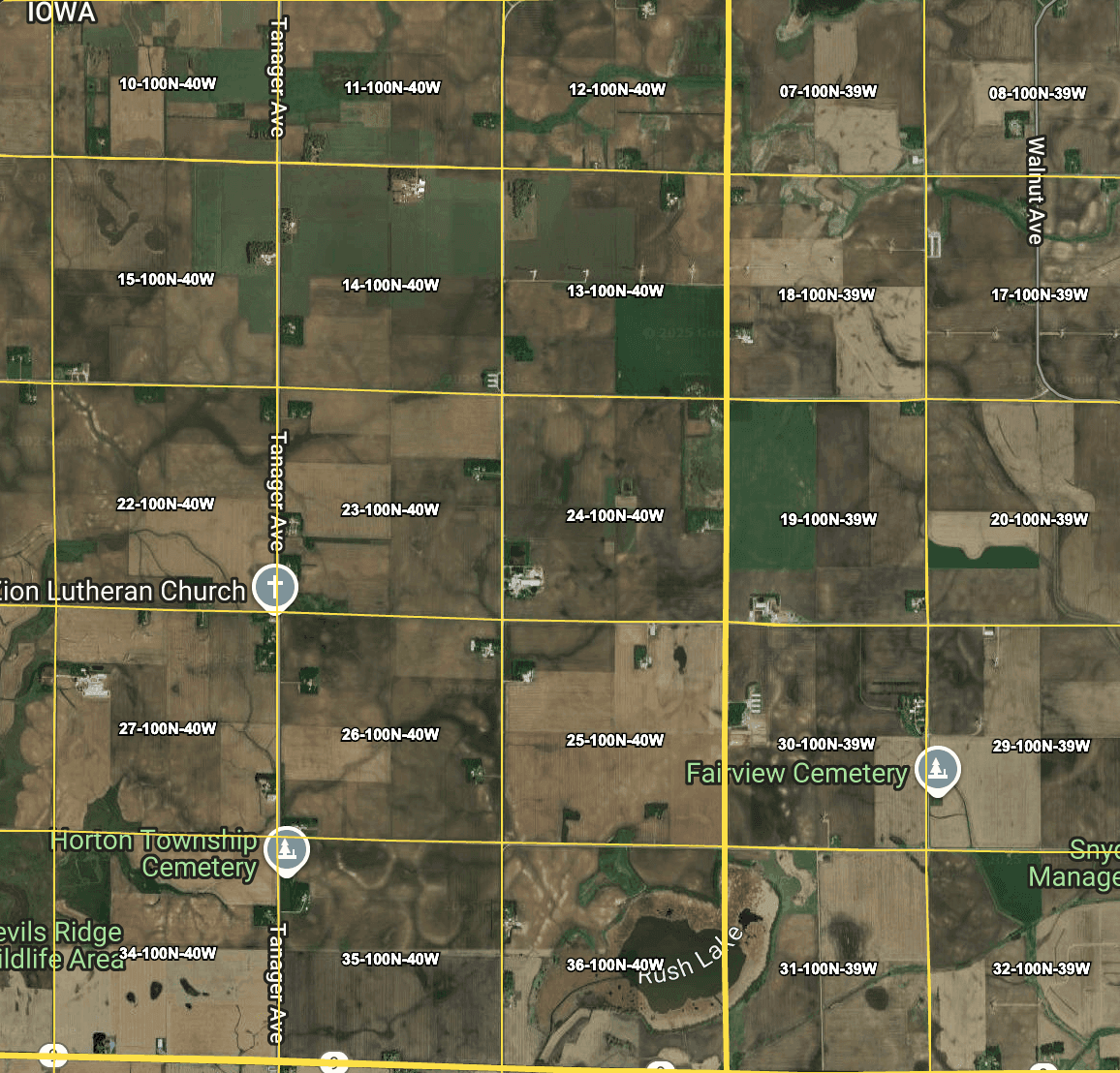 Section-Township-Range (PLSS) Boundaries