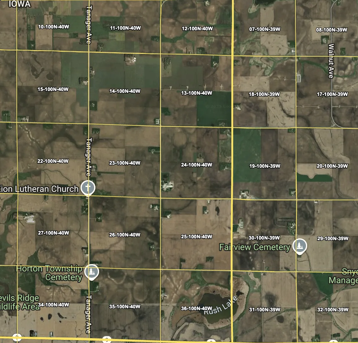 Section-Township-Range (PLSS) Boundaries